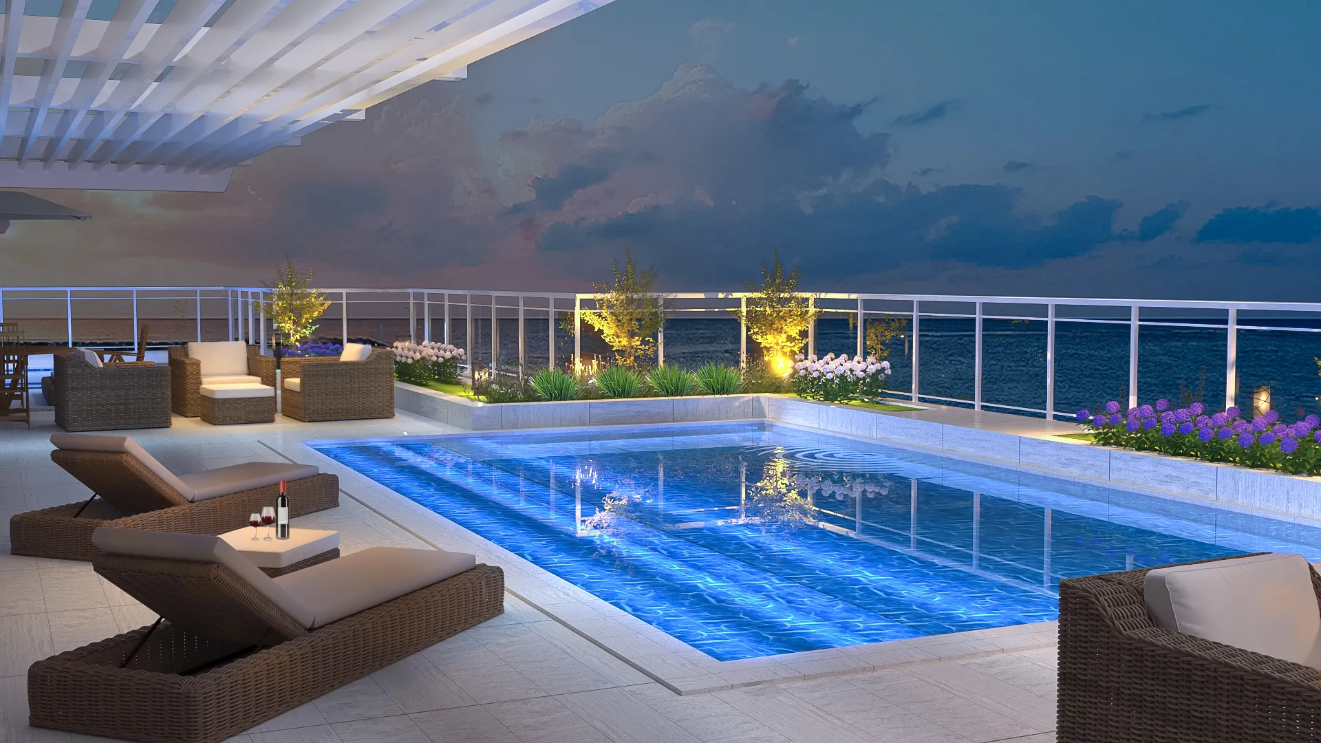 Rendering of the penthouse pool